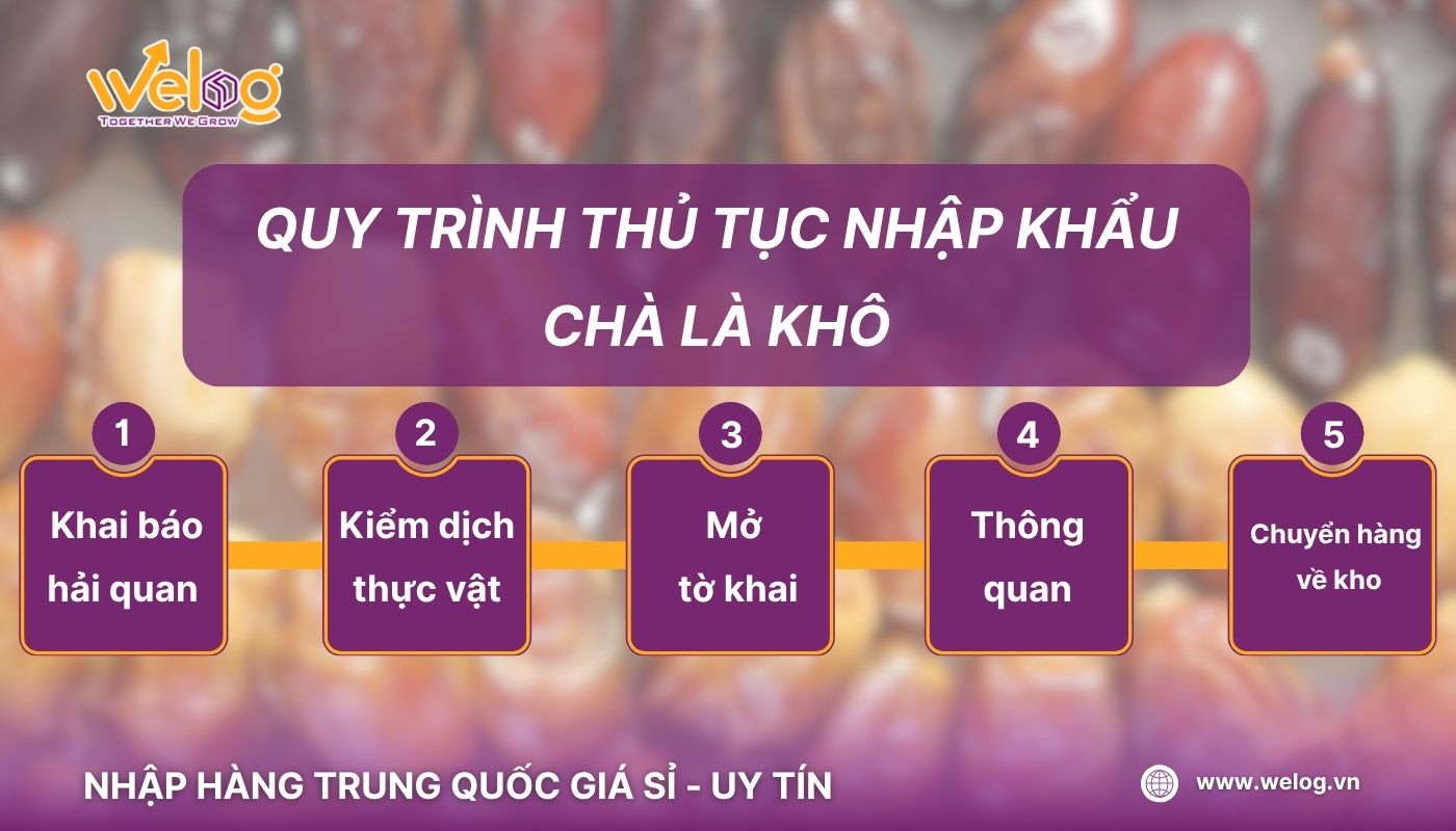Quy trình thủ tục nhập khẩu quả chà là khô chi tiết