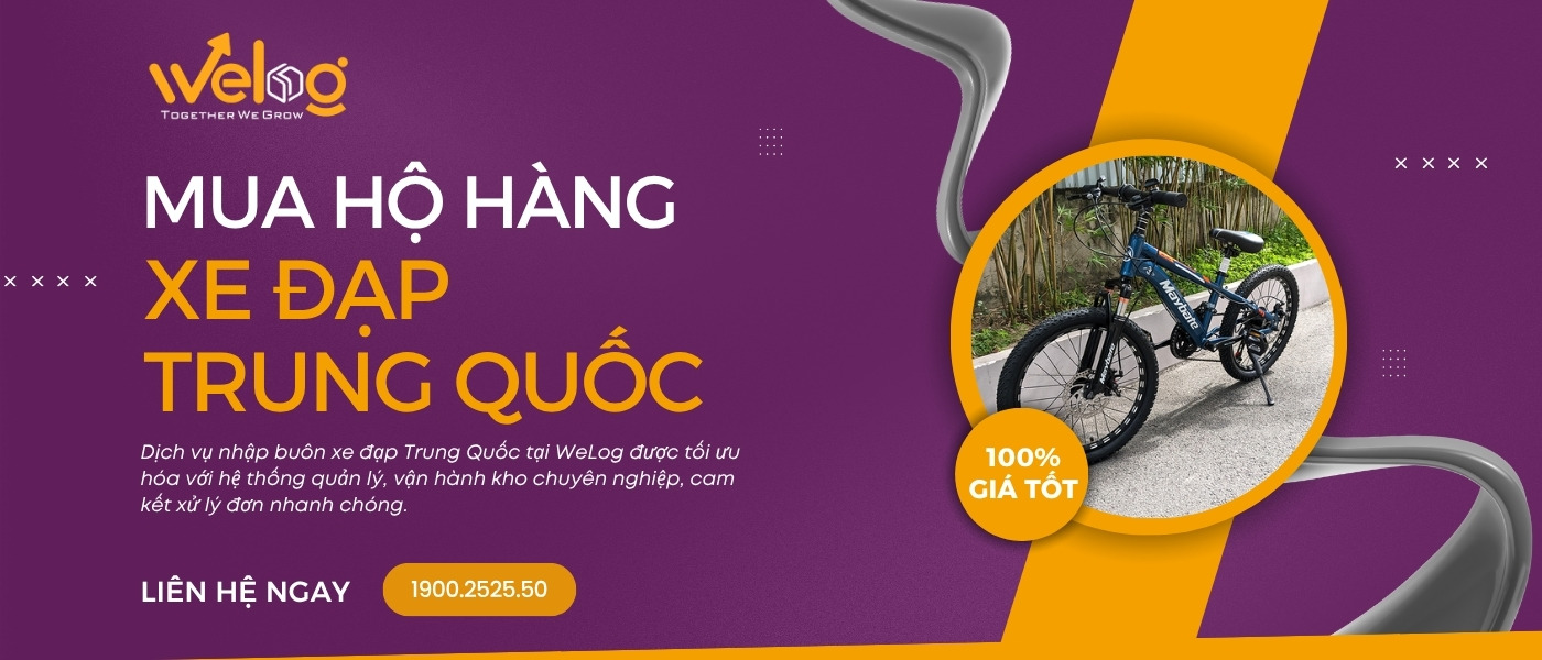 WeLog hỗ trợ order nguồn nguồn sỉ xe đạp nội địa Trung Quốc giá sỉ nhanh, đúng mẫu