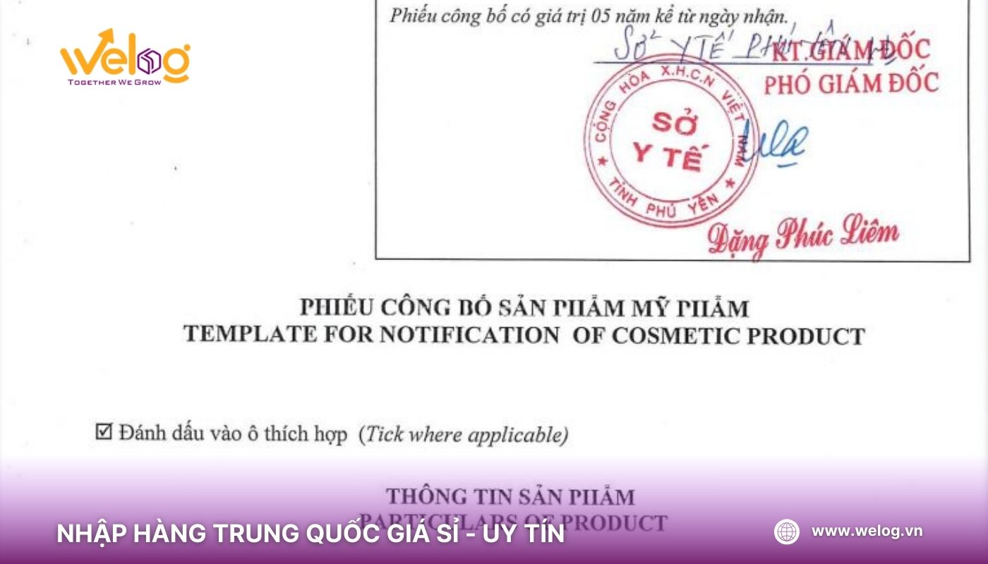 Thủ tục công bố mỹ phẩm nhập khẩu từ Trung Quốc