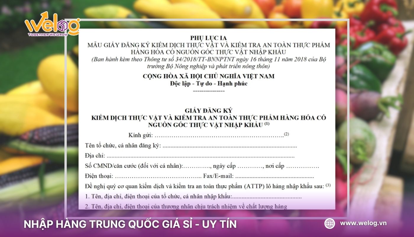 Đăng ký kiểm dịch nông sản nhập khẩu