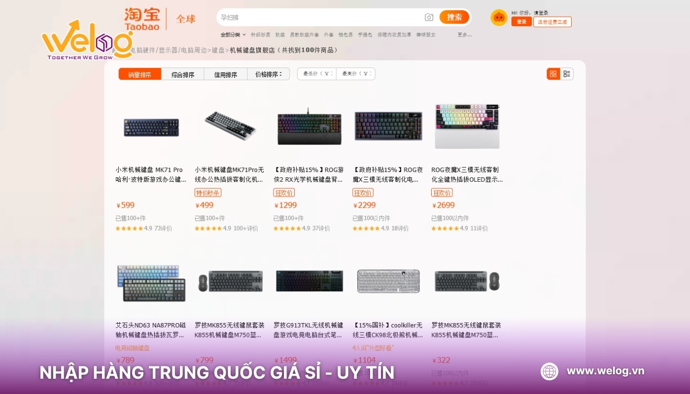 Chỉ cần vài thao tác online là bạn có thể tìm thấy bàn phím Trung Quốc giá rẻ