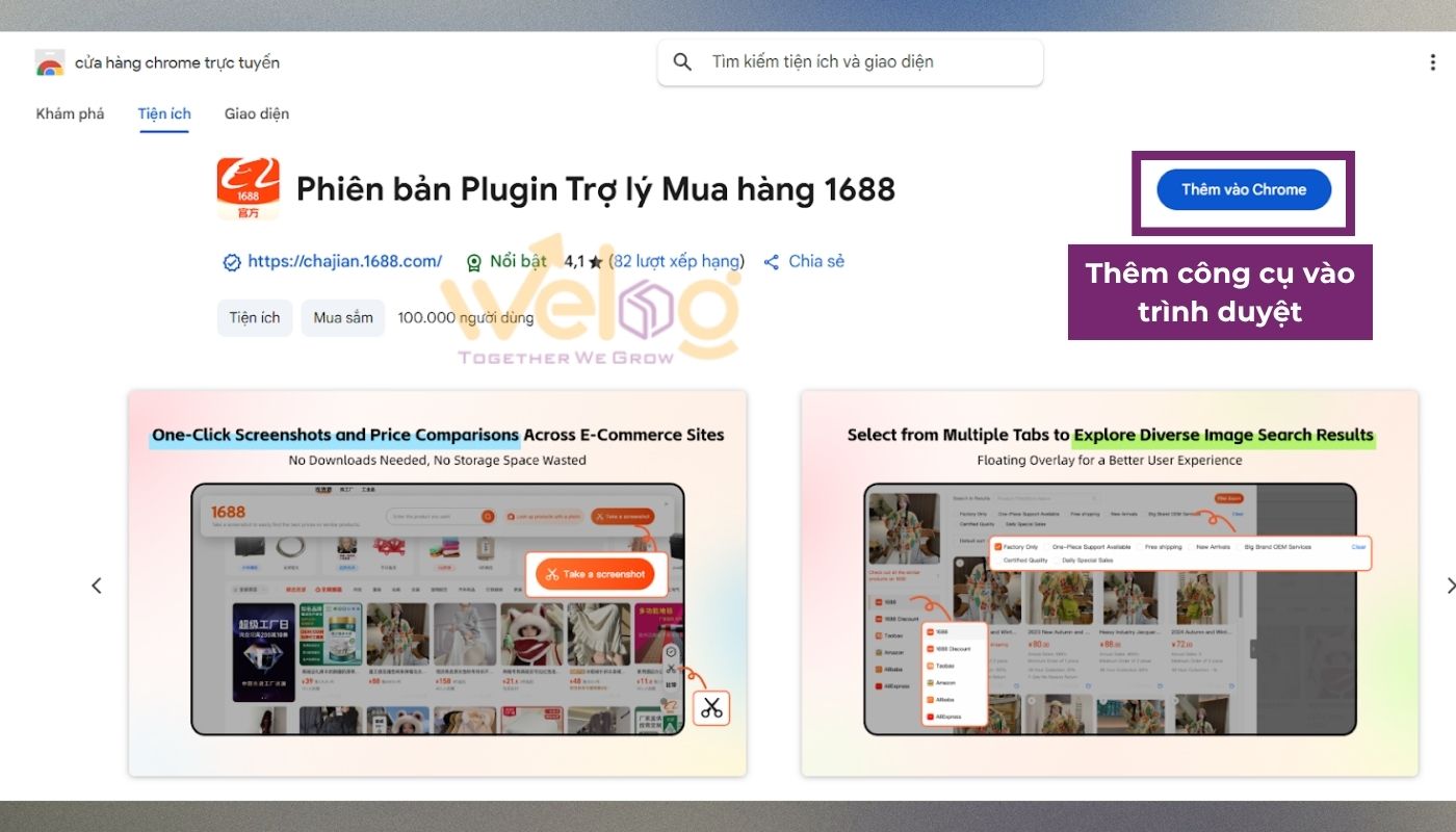 Cài công cụ trợ lý mua hàng 1688