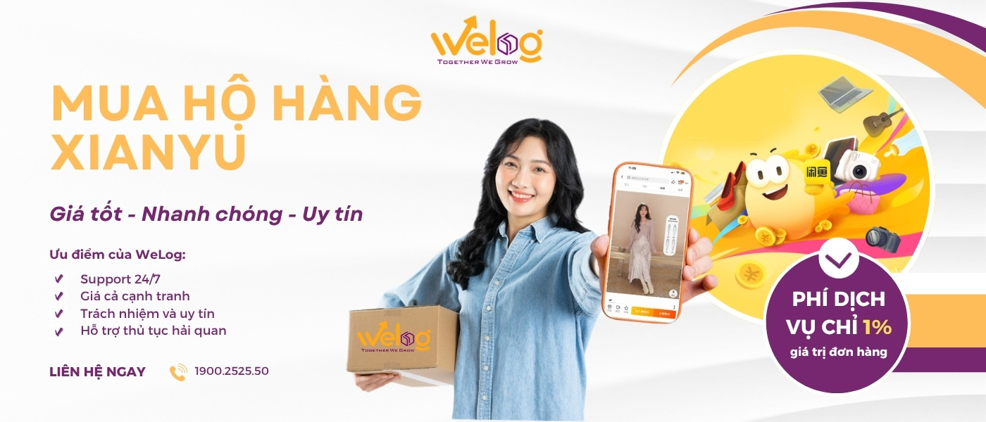 Sử dụng dịch vụ trung gian WeLog để đặt hàng và kiểm tra hàng hóa Xianyu nhanh chóng, an toàn và uy tín