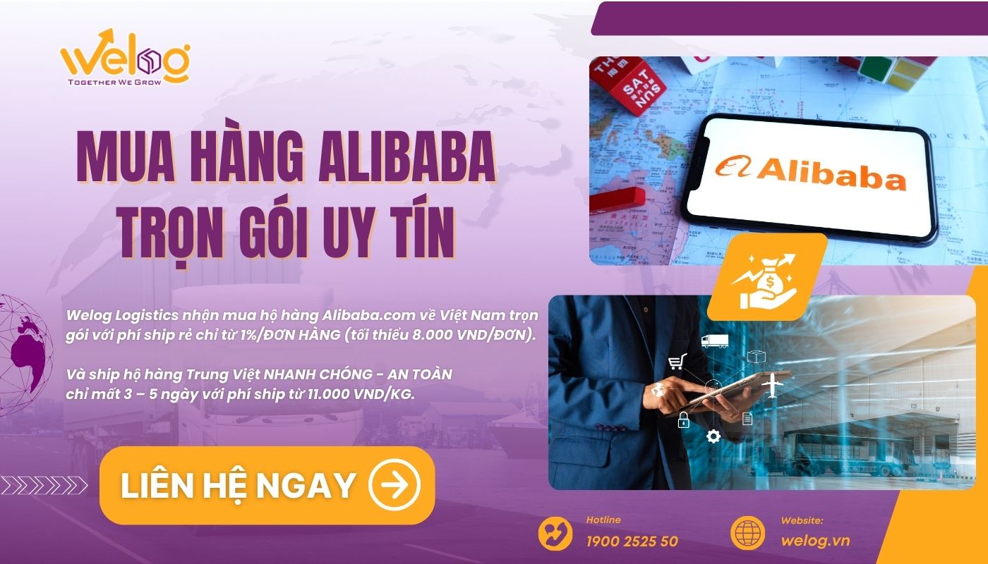 Welog cung cấp dịch vụ mua hộ hàng Alibaba trọn gói an toàn, uy tín và giá rẻ