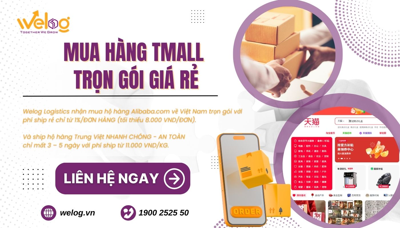 Mua hàng Tmall dễ dàng không cần tạo tài khoản cùng Welog