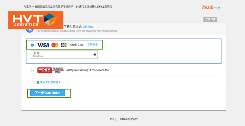 Cách thức mua hàng trên Taobao không cần thẻ ngân hàng Trung Quốc