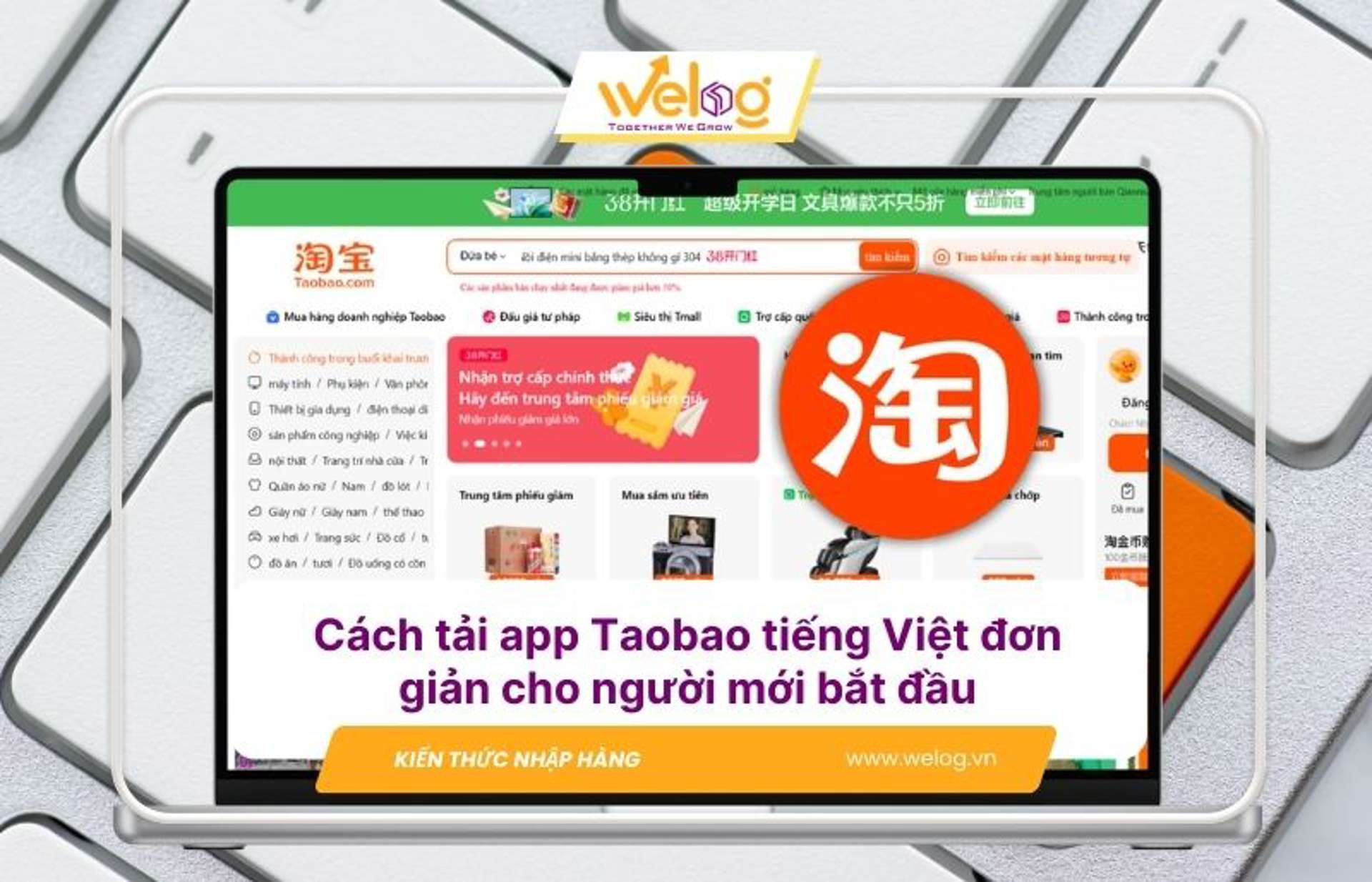 Cách tải và sử dụng Taobao tiếng Việt trên điện thoại và máy tính